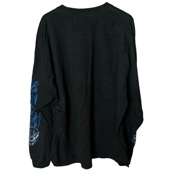 Y2K 2005 Clown Flame Long Sleeve Shirt 2XL - Picture 4 of 4